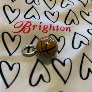 Brighton Brown and Black Basketball Charm